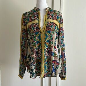 Twelfth Street by Cynthia Vincent - Printed Silk Top - Small